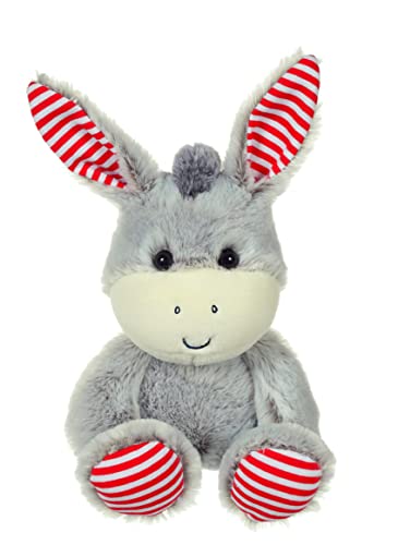 GIPSY TOYS - Kuscheltier "Les Marinières" 15 cm grauer Esel mit roten Streifen - Kuscheltier für Kinder - - Grau, rote Streifen071599 von GIPSY