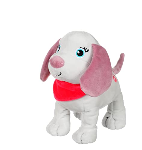 GIPSY Toys - Fun Sound Welpen grau rosa Schal - Kuscheltier für Kinder - 071625 von GIPSY