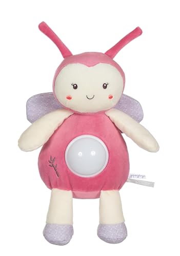 Gipsy Toys – Marienkäfer – Nachtlicht – Plüschtier – Serie Bamboo – 26 cm S/Karte – Rosa und Grau – 1. Alter von GIPSY