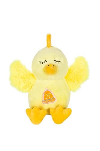 Gipsy Toys – PIOU PIOU sonoro – Gelbes Küken-Plüschtier 15 cm mit aufgestickter orangefarbener Glocke – Musikalisches Spielzeug mit 2 Melodien für Kinder von GIPSY