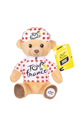 Gipsy Toys – Plüschtier Bär Trikot und Klettermütze mit Punkten, 15 cm – offizielles Plüschtier der Tour de France. EIN Kleiner Radfahrer zum Kuscheln oder Ausstellen! von GIPSY
