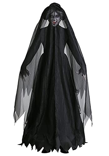 GIVBRO Halloween-Kostüm, Geister-Braut, für Damen, Erwachsene, schwarzes Zombie-Hochzeitskleid, Outfit für Damen GIVBRO Halloween-Kostüm, Geister-Braut, für Damen, Erwachsene, schwarzes Zombie-Hochzeitskleid, Outfit für Damen von GIVBRO