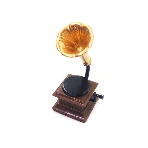 GIVBRO Miniatur-Phonograph für Puppenhaus – 1:12 Simulation Puppenhaus Dekor DIY Möbel Dekoration Zubehör (#A) von GIVBRO