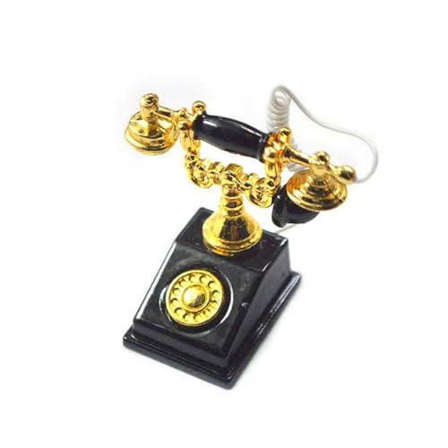 GIVBRO Puppenhaus Miniatur Retro Telefon - 1:12 Simulation Schwarzes Telefon Puppenhaus Dekor DIY Möbel Dekoration Zubehör GIVBRO Puppenhaus Miniatur Retro Telefon - 1:12 Simulation Schwarzes Telefon Puppenhaus Dekor DIY Möbel Dekoration Zubehör von GIVBRO