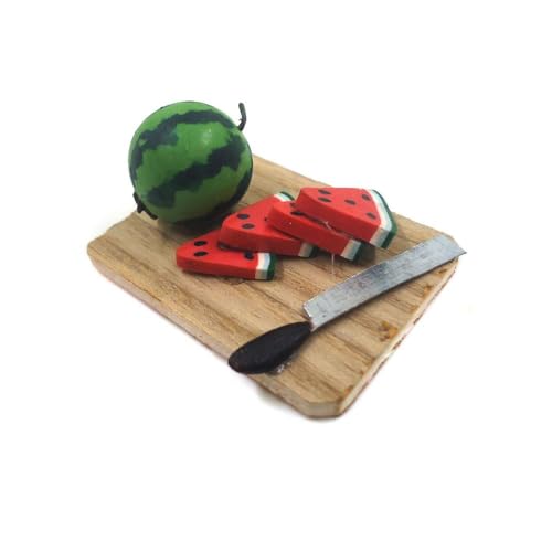 GIVBRO Puppenhaus Miniatur Wassermelonen Schneidebrett - 1:12 Simulation Puppenhaus Dekor DIY Möbel Dekoration Zubehör, 1 Set GIVBRO Puppenhaus Miniatur Wassermelonen Schneidebrett - 1:12 Simulation Puppenhaus Dekor DIY Möbel Dekoration Zubehör, 1 Set von GIVBRO