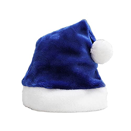 GIVBRO Weihnachtsmützen Kopfbedeckung Weihnachtsmann Beanie Hut Kostüm Zubehör für Dunkelblau Xmas Party Zuhause Dress Up von GIVBRO