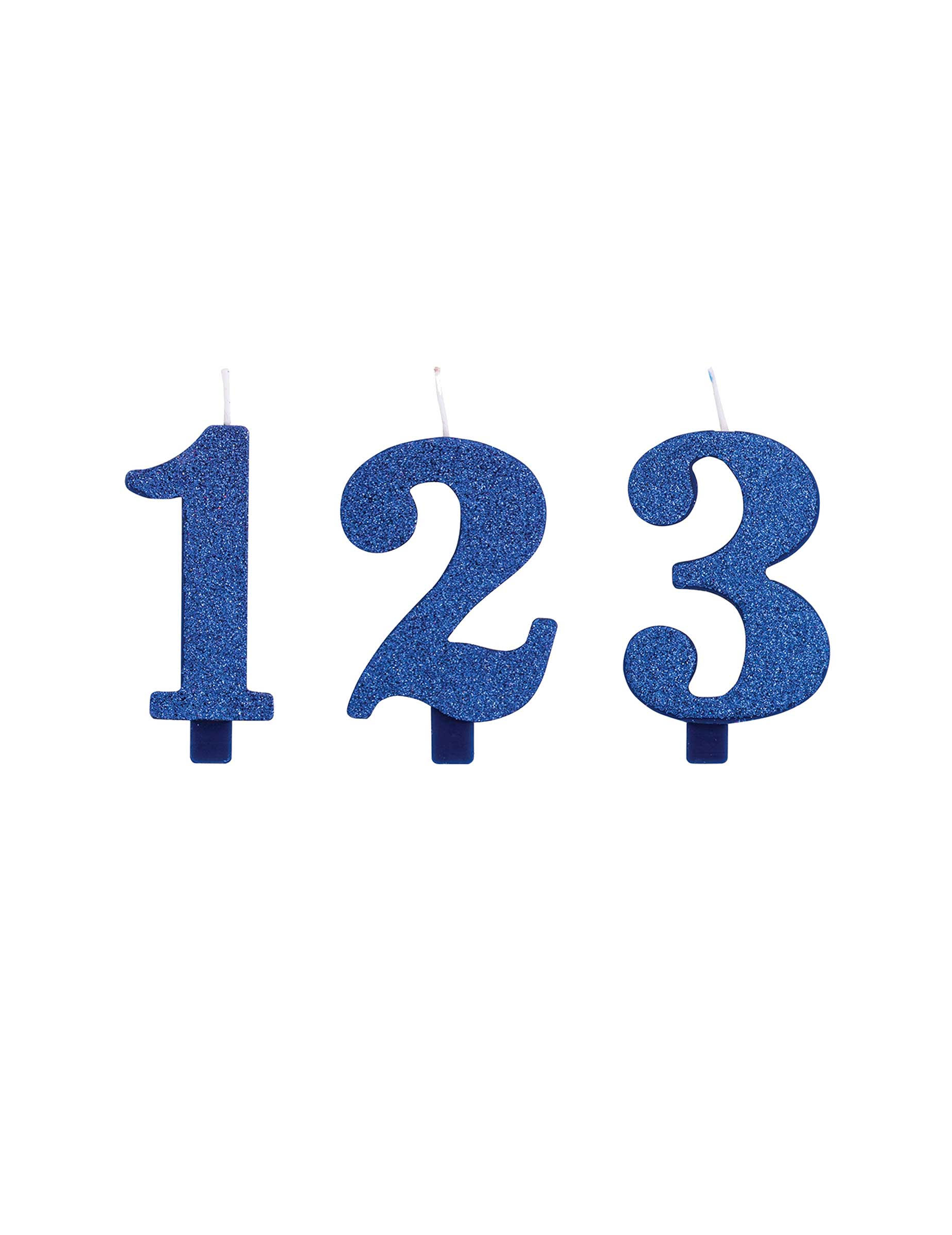 Geburtstagskerze Zahl mit Glitzer Kuchen-Deko blau 9,5cm Geburtstagskerze Zahl mit Glitzer Kuchen-Deko blau 9,5cm von GIVI ITALIA SRL
