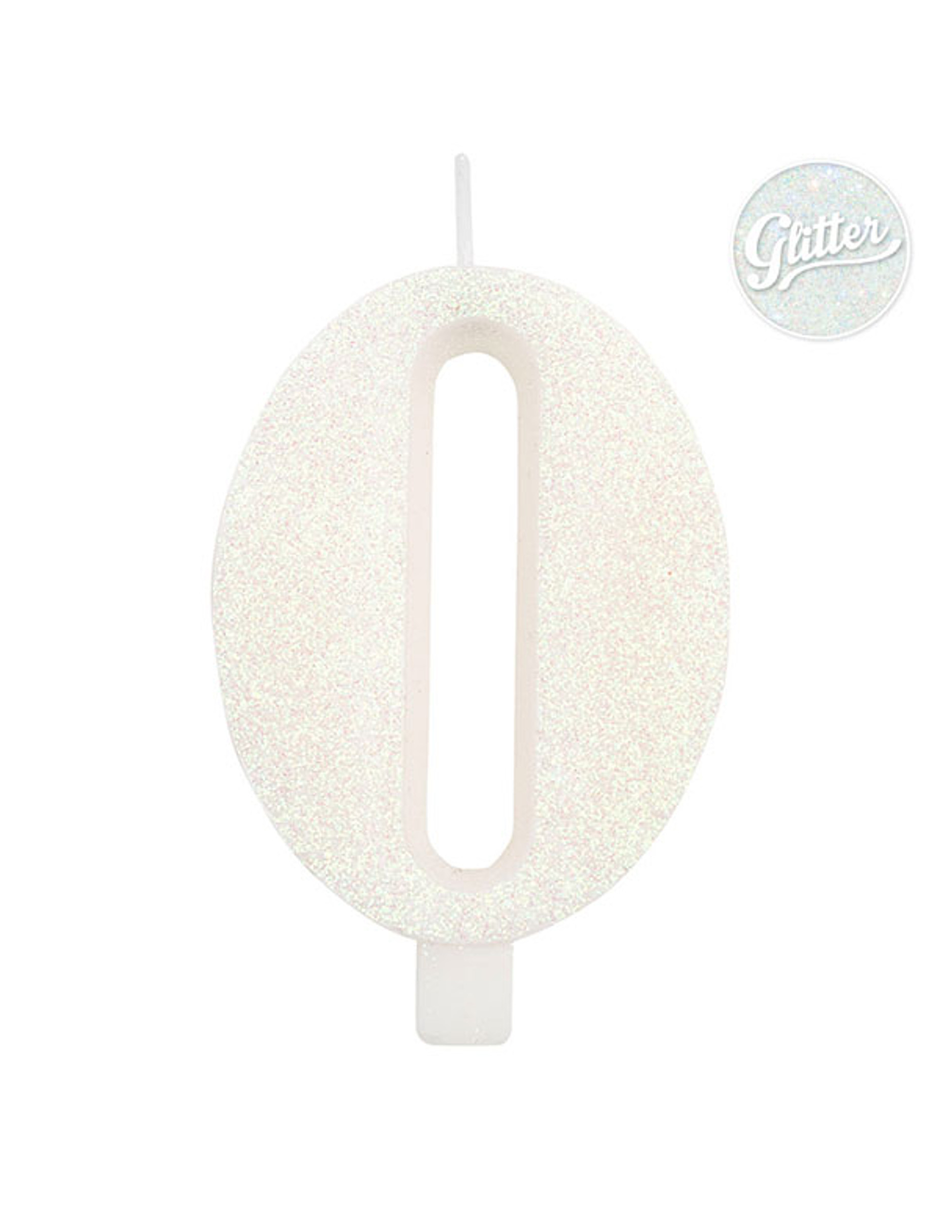 Geburtstagskerze Zahl mit Pailletten Kuchen-Deko weiss 9,5cm Geburtstagskerze Zahl mit Pailletten Kuchen-Deko weiss 9,5cm von GIVI ITALIA SRL