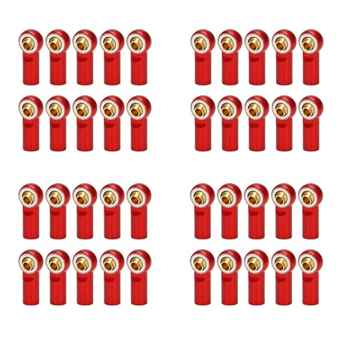 GIWFBQTR 40 Stücke M3 Gelenk Lenker Stangen Dichtungen Kopf Spur Stangen Kopf für 1/10 Rc Auto Rot GIWFBQTR 40 Stücke M3 Gelenk Lenker Stangen Dichtungen Kopf Spur Stangen Kopf für 1/10 Rc Auto Rot von GIWFBQTR