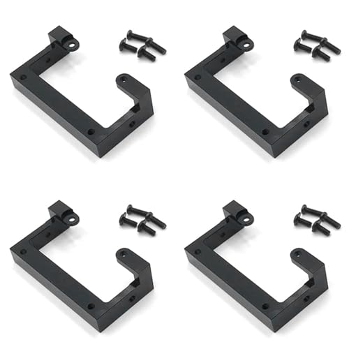 GIWFBQTR 4X Metall StoßStangenhalterung für C14 C24 C24-1 C34 B14 B24 B16 B36 MN D90 MN99S RC Auto Upgrade Teile,Schwarz von GIWFBQTR