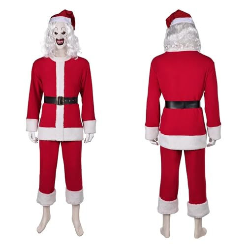 GIYXHU Weihnachtsmannkostüm Weihnachtsmann-Kostüm, Verkleidung for Erwachsene, Männer, Frauen, Maske, Outfits, Halloween, Karneval, Anzug(S) von GIYXHU