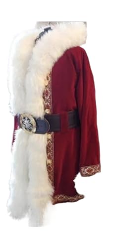 GIYXHU Weihnachtsmannkostüm Weihnachtsmann-Kostüm, Weihnachtsmann-Cosplay-Kostüm, Anzug for Herren, Weihnachtsweste, Hosenanzug, nach Maß(S,Jacket hat) von GIYXHU