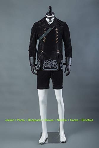 Nier Automata Cosplay Kostüm Yorha No.9 Typ S Outfit Herren Sets Jacke + Hose + Rucksack + Handschuhe + Krawatte + Socken + Perücke 9S Uniformen XXXL Nier Automata SET 1 Nier Automata Cosplay Kostüm Yorha No.9 Typ S Outfit Herren Sets Jacke + Hose + Rucksack + Handschuhe + Krawatte + Socken + Perücke 9S Uniformen XXXL Nier Automata SET 1 von GJBXP