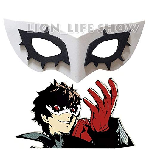 Persona 5 Held Kyoya Hibari Rin Okumura Houtarou Schwarz Kurze Cosplay Perücke Schwarze Brille Maske Cos Requisite Nur Einheitsmaske von GJBXP