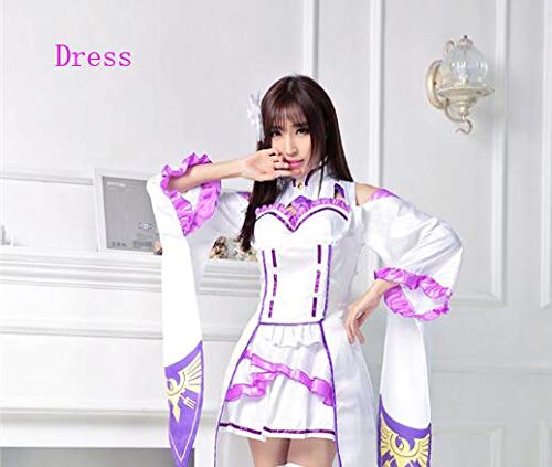 Re: Zero Start Leben in einer anderen Welt Cosplay Kostüm lila Kleid + Perücke Re: Zero Kara Hajimeru Isekai Seikatsu Emilia Kostüme One Size Kostüm Re: Zero Start Leben in einer anderen Welt Cosplay Kostüm lila Kleid + Perücke Re: Zero Kara Hajimeru Isekai Seikatsu Emilia Kostüme One Size Kostüm von GJBXP