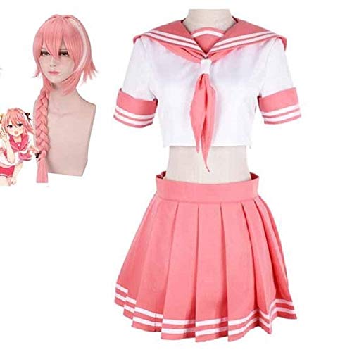 Schicksal Apokryphen Astolfo Cosplay Kostüm JK Schuluniform Top + Rock + Perücke komplettes Set Halloween Schicksal/Grand Order rosa Matrosenanzug L Cosutme und Perücke Schicksal Apokryphen Astolfo Cosplay Kostüm JK Schuluniform Top + Rock + Perücke komplettes Set Halloween Schicksal/Grand Order rosa Matrosenanzug L Cosutme und Perücke von GJBXP