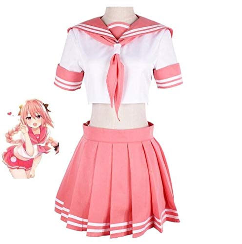 Schicksal Apokryphen Astolfo Cosplay Kostüm JK Schuluniform Top + Rock + Perücke komplettes Set Halloween Schicksal/Grand Order rosa Matrosenanzug XL Kostüm Schicksal Apokryphen Astolfo Cosplay Kostüm JK Schuluniform Top + Rock + Perücke komplettes Set Halloween Schicksal/Grand Order rosa Matrosenanzug XL Kostüm von GJBXP