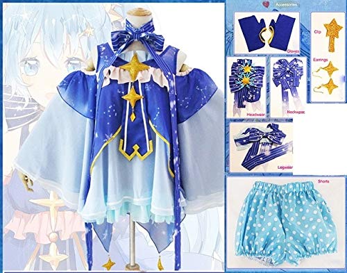 VOCALOID Hatsune Miku Cosplay Lolita Kostümkleid + Shorts + Fliege + Handschuhe + Perücke Komplettset Star Princess Schneemiku Kleid Kostüme One Size Kostüm VOCALOID Hatsune Miku Cosplay Lolita Kostümkleid + Shorts + Fliege + Handschuhe + Perücke Komplettset Star Princess Schneemiku Kleid Kostüme One Size Kostüm von GJBXP