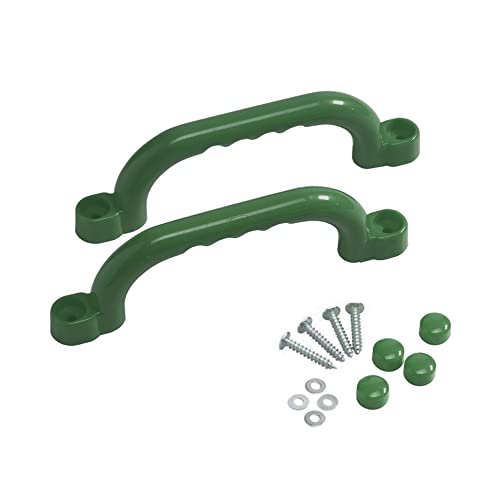 GK Haltegriffe paarweise (2 Stück) für Spielgeräte, Spieltürme, Klettergerüste und Spielanlagen (dunkelgrün) von GK