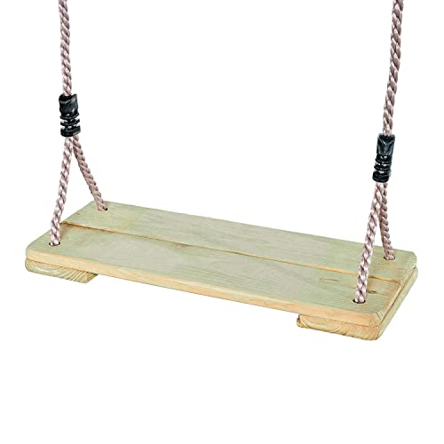 GK Schaukelsitz/Schaukelbrett aus Holz, mit einstellbaren Seilen (Natur, Schaukelsitz) von GK