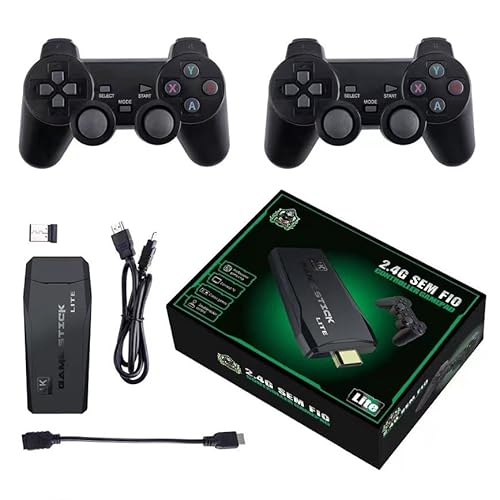 Retro Console Game Console Plug and Play Game Stick Video Game Console with 2 Bluetooth Gamepads, 20000+ Games, 9 Emulators, 4K HDMI Output, Wireless Game Stick for Adults and Children Retro Console Game Console Plug and Play Game Stick Video Game Console with 2 Bluetooth Gamepads, 20000+ Games, 9 Emulators, 4K HDMI Output, Wireless Game Stick for Adults and Children von GKEAPZA