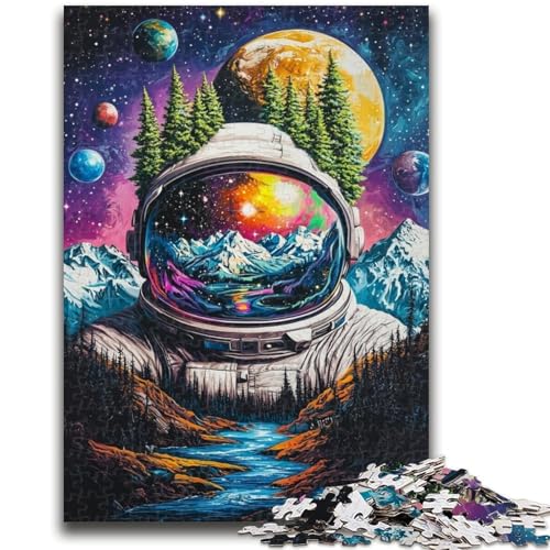 1000-teiliges Puzzle Astronauten-Berge für Erwachsene, Stressabbau, Zeitvertreib im Urlaub, Stärkung der Liebe zwischen Paaren (26x38cm) von GKJPOXZJ