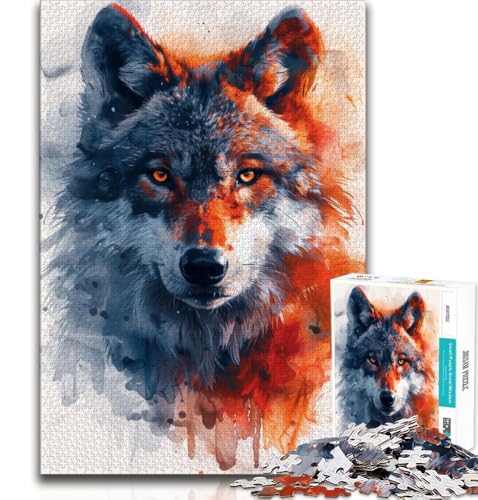 1000-teiliges Puzzle für Erwachsene, Fantasy-Wolf, dekomprimierendes intellektuelles Lernspielzeug, Lernspiel zum Geburtstag, Weihnachten, 38x26cm 1000-teiliges Puzzle für Erwachsene, Fantasy-Wolf, dekomprimierendes intellektuelles Lernspielzeug, Lernspiel zum Geburtstag, Weihnachten, 38x26cm von GKJPOXZJ