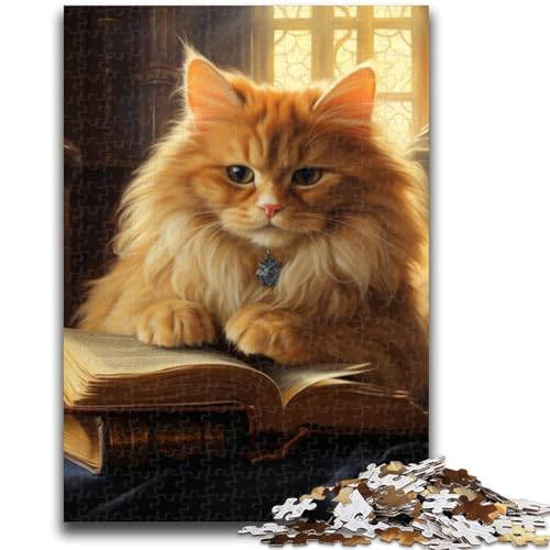 1000-teiliges Puzzle für Erwachsene, Geschenke, Katzen-Lesebuch, Puzzle für Erwachsene, Zeitvertreib zu Hause mit vollständig ineinandergreifenden, zufällig geformten Teilen (50x75cm) von GKJPOXZJ
