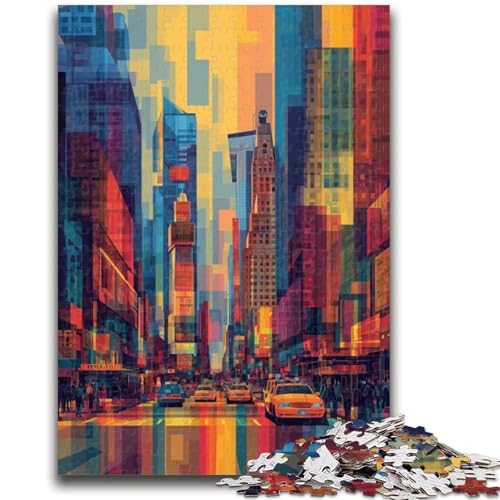 1000-teiliges Puzzle für Erwachsene, Geschenke, New Yorker Stadtbild-Puzzles für Teenager, Quizspiel, Wanddekoration, einzigartige Geburtstags (75x50cm) von GKJPOXZJ