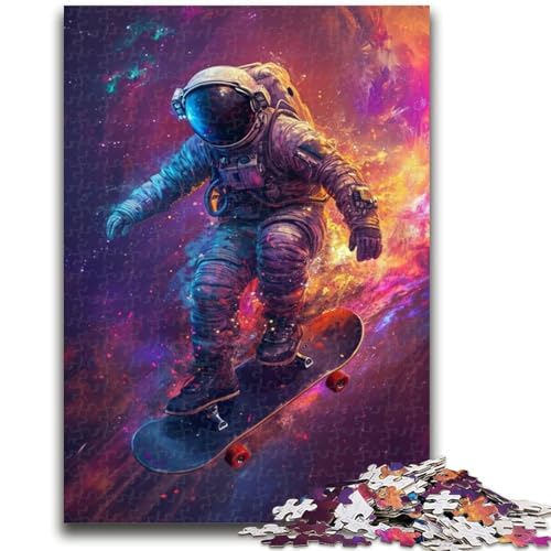 1000-teiliges Puzzle für Erwachsene, Geschenke für Astronauten auf Skateboards, Puzzles für Erwachsene, einzigartige Geburtstags- und Geschenkideen für Erwachsene ab 14 Jahren (75x50cm) von GKJPOXZJ