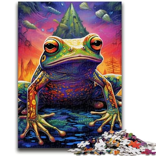 1000-teiliges Puzzle für Erwachsene, Geschenke für Erwachsene, Bunte Laubfrösche, Puzzles für Teenager, Quizspiel, Wanddekoration, einzigartige Geburtstags (75x50cm) von GKJPOXZJ