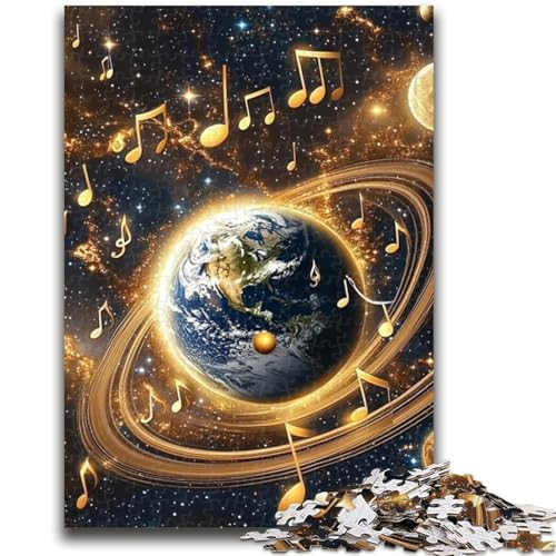 1000-teiliges Puzzle für Erwachsene, Musik, Galaxie, Erde, Puzzles für Erwachsene, lustiges Geschenk und Aktivität für zu Hause, Spielzeug für Regentage (50x75cm) von GKJPOXZJ