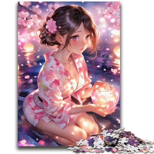 1000-teiliges Puzzle für Erwachsene und Jugendliche, Anime-Puzzle mit Sakura-Mädchen, Lernspielzeug und Spiele für Erwachsene und Jugendliche (26x38cm) von GKJPOXZJ