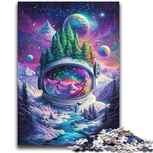 1000-teiliges Puzzle für Erwachsene und Jugendliche, Astronauten-Berge-Puzzles für Erwachsene, Entspannungsspiele ganze Familie (38x26cm) von GKJPOXZJ