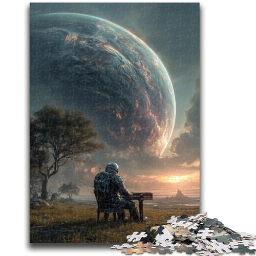 1000-teiliges Puzzle für Erwachsene und Jugendliche, Astronautenkunst-Puzzles für Erwachsene, Lernspielzeug und Spiele für Erwachsene und Jugendliche (26x38cm) von GKJPOXZJ
