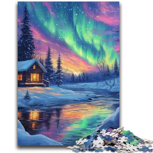 1000-teiliges Puzzle für Erwachsene und Jugendliche, Aurora, 1000-teiliges Puzzle, Lernspielzeug, Familienspiele, einzigartige Geburtstags- und Geschenkideen (50x75cm) von GKJPOXZJ