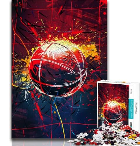 1000-teiliges Puzzle für Erwachsene und Jugendliche, Basketball, Lernspiele, Heimdekoration, Lernspiel für Geburtstag, Weihnachten, 38x26cm von GKJPOXZJ