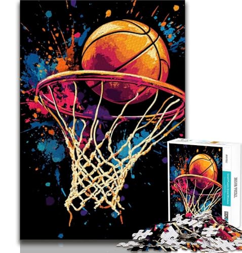 1000-teiliges Puzzle für Erwachsene und Jugendliche, Basketball, Spielzeug, Lernspiele, Stressabbau, tolle Geschenke und Spielzeuge, 75x50cm von GKJPOXZJ