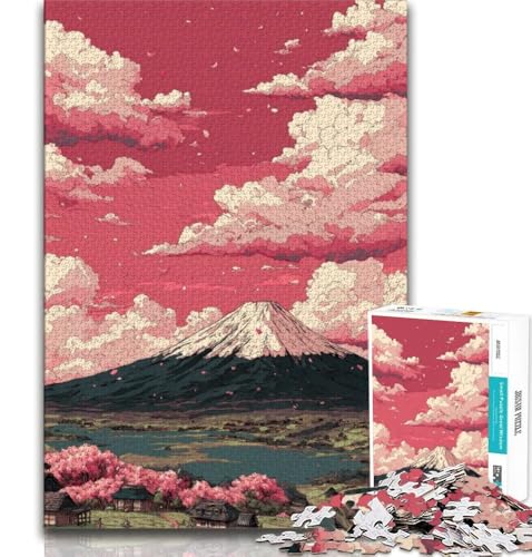 1000-teiliges Puzzle für Erwachsene und Jugendliche, Berg Fuji, Japan, Lernspielzeug, Familienspiele, geeignet als Schreibtischdekoration, 38x26cm 1000-teiliges Puzzle für Erwachsene und Jugendliche, Berg Fuji, Japan, Lernspielzeug, Familienspiele, geeignet als Schreibtischdekoration, 38x26cm von GKJPOXZJ