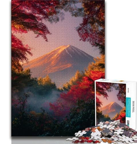 1000-teiliges Puzzle für Erwachsene und Jugendliche, Berg Fuji, Japan, lehrreich, ganze Familie, 38x26cm 1000-teiliges Puzzle für Erwachsene und Jugendliche, Berg Fuji, Japan, lehrreich, ganze Familie, 38x26cm von GKJPOXZJ