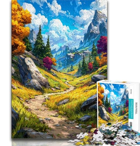 1000-teiliges Puzzle für Erwachsene und Jugendliche, Berge im Herbst, entspannendes intellektuelles Lernspielzeug, Geburtstagsgeschenk, Geschenke, 38x26cm von GKJPOXZJ