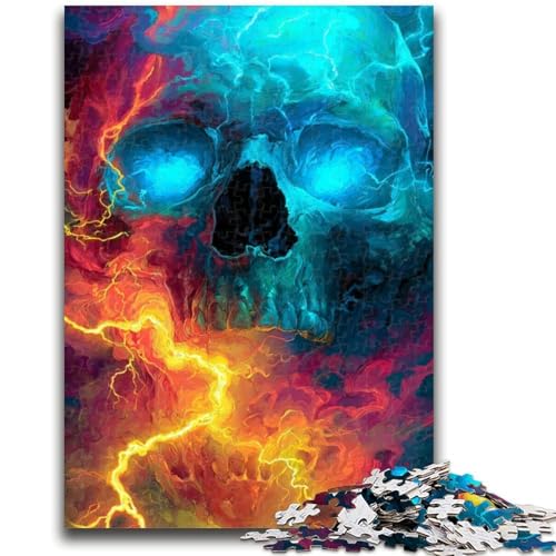 1000-teiliges Puzzle für Erwachsene und Jugendliche, Blitzskelett-Puzzle für Erwachsene, Heimdekorationsspielzeug für Kinder ab 14 Jahren (26x38cm) von GKJPOXZJ