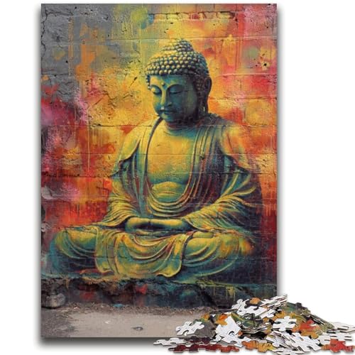 1000-teiliges Puzzle für Erwachsene und Jugendliche, Buddha-Statuen, 1000 Teile für Jugendliche, Quizspiel ganze Familie (38x26cm) von GKJPOXZJ