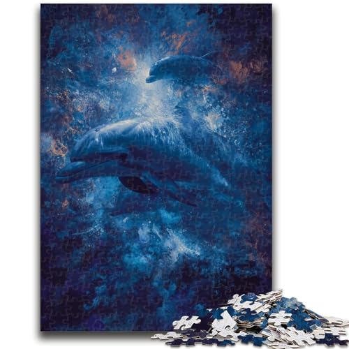 1000-teiliges Puzzle für Erwachsene und Jugendliche, Delphin-Puzzle für Erwachsene, Lernspielzeug und Spiele für Erwachsene und Jugendliche, (38x26cm) von GKJPOXZJ