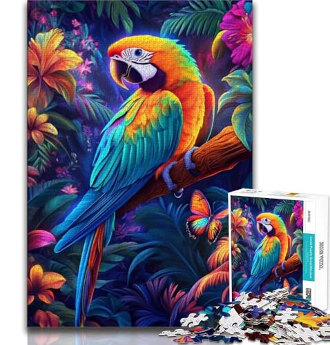 1000-teiliges Puzzle für Erwachsene und Jugendliche, Dschungelpapagei, Spielzeug, Lernspiele, Stressabbau, tolle Geschenke und Spielzeuge, 75x50cm von GKJPOXZJ