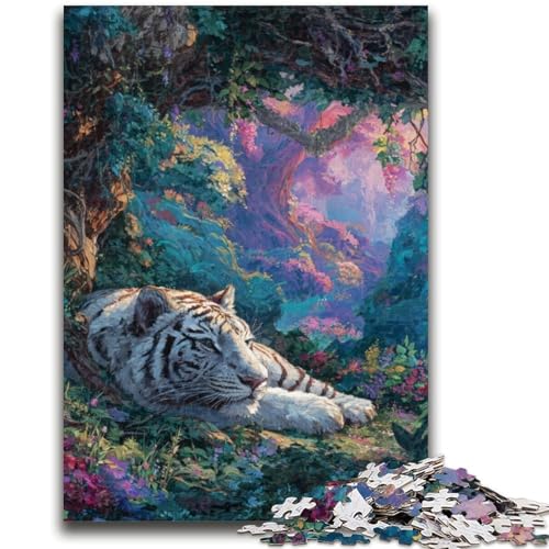 1000-teiliges Puzzle für Erwachsene und Jugendliche, Dschungeltiger, Puzzle für Erwachsene, Lernspielzeug und Spiele für Erwachsene und Jugendliche, (38x26cm) von GKJPOXZJ