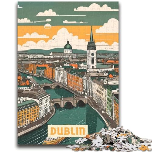 1000-teiliges Puzzle für Erwachsene und Jugendliche, Dublin-Puzzles für Teenager, Wichtelgeschenke für Kinder ab 14 Jahren (26x38cm) von GKJPOXZJ