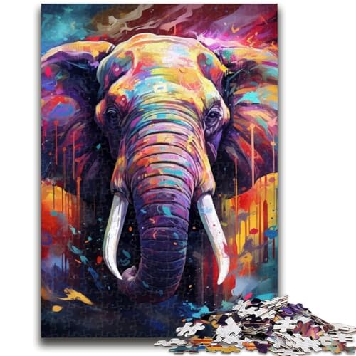 1000-teiliges Puzzle für Erwachsene und Jugendliche, Elefantennebel-Puzzles für Teenager, Wichtelgeschenke für Kinder ab 14 Jahren (50x75cm) von GKJPOXZJ