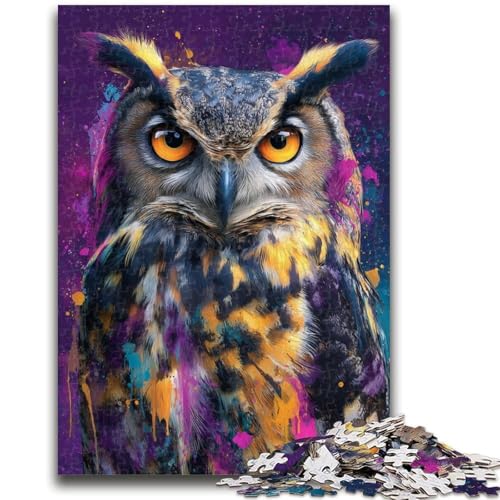 1000-teiliges Puzzle für Erwachsene und Jugendliche, Eulen-Puzzle für Erwachsene, Lernspielzeug und Spiele für Erwachsene und Jugendliche (50x75cm) von GKJPOXZJ