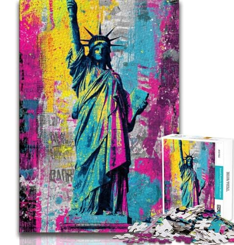 1000-teiliges Puzzle für Erwachsene und Jugendliche, Freiheitsstatue, Spielzeug, Lernspiele, Stressabbau, tolle Geschenke und Spielzeuge, 38x26cm von GKJPOXZJ